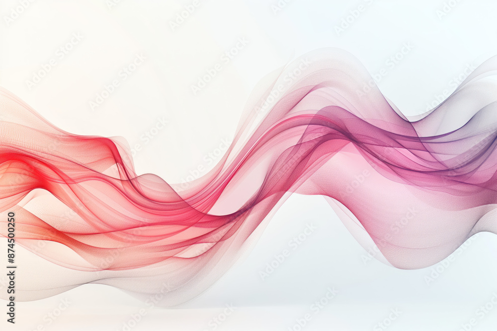 Abstract wavy color line on white background Abstract wavy color line on white background
