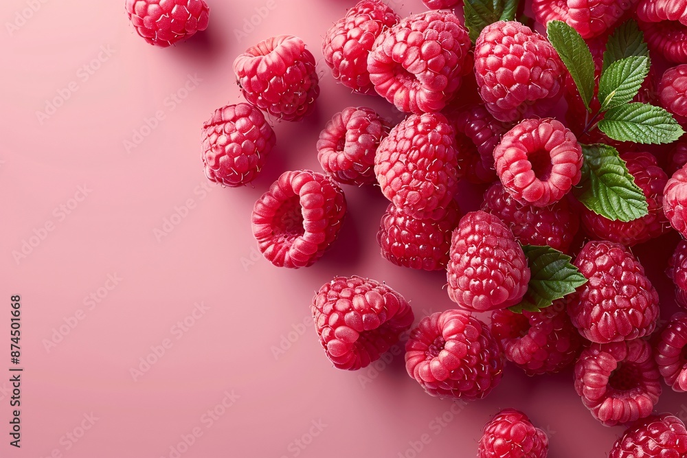 Macro shot of fresh, dew-covered raspberries with a soft-focus background. Raspberry banner. raspberry background. Macro shot of fresh, dew-covered raspberries with a soft-focus background. Raspberry banner. raspberry background.