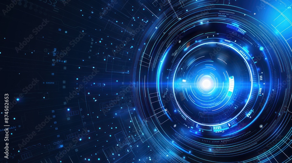 Abstract Blue Digital Futuristic Interface Abstract Blue Digital Futuristic Interface