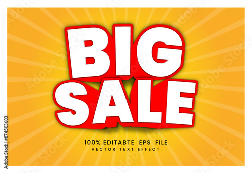 vector Big Sale 3d text effect Fully Editable