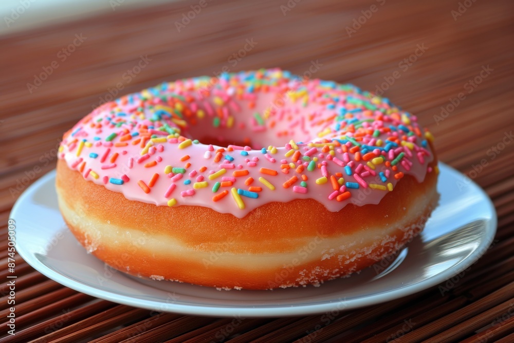 Sprinkles Donut created with Generative AI Technology, ai, generative Sprinkles Donut created with Generative AI Technology, ai, generative