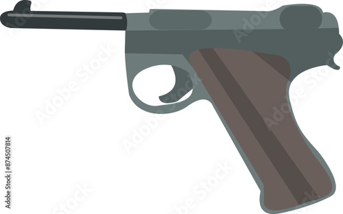 Pistol vector illustration. Guns drawin