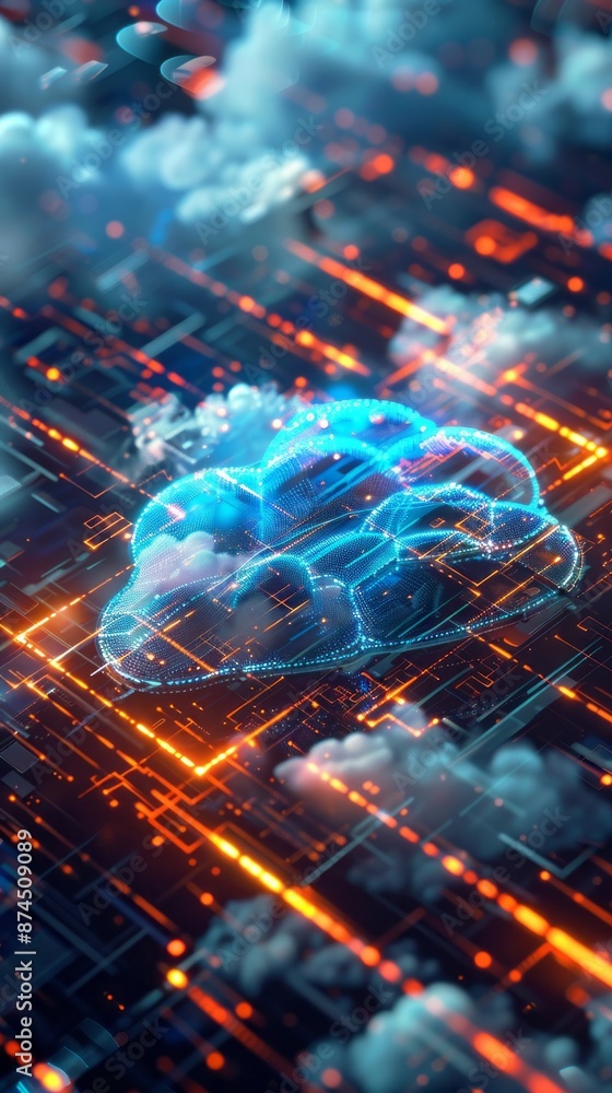 Abstract cloud computing technology concept Abstract cloud computing technology concept