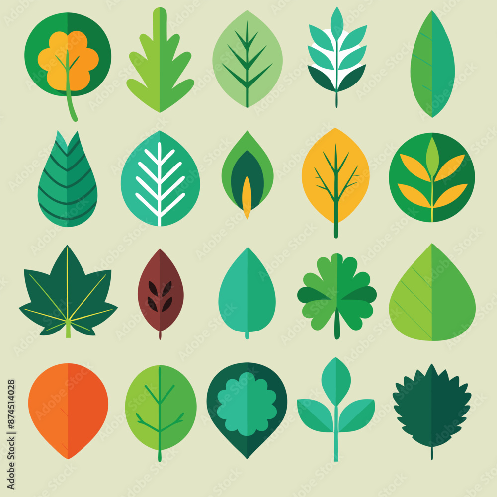 Fototapeta premium set of leaves