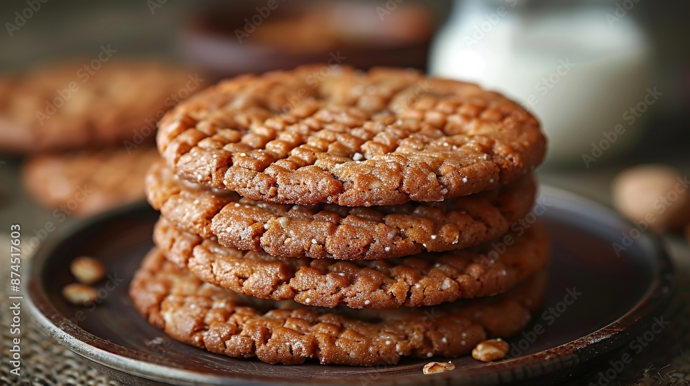 A plate with cookies, a glass of milk, and a milk bottle beside it A plate with cookies, a glass of milk, and a milk bottle beside it