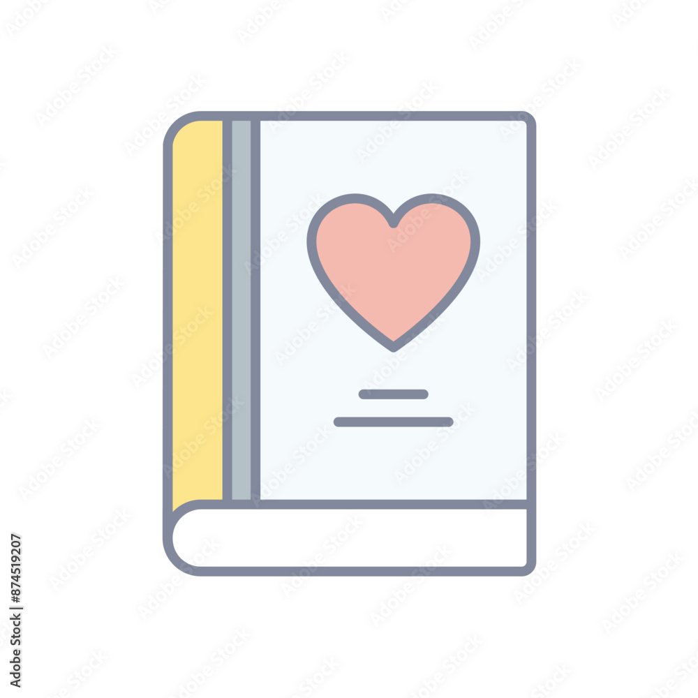Love Book vector icon Love Book vector icon