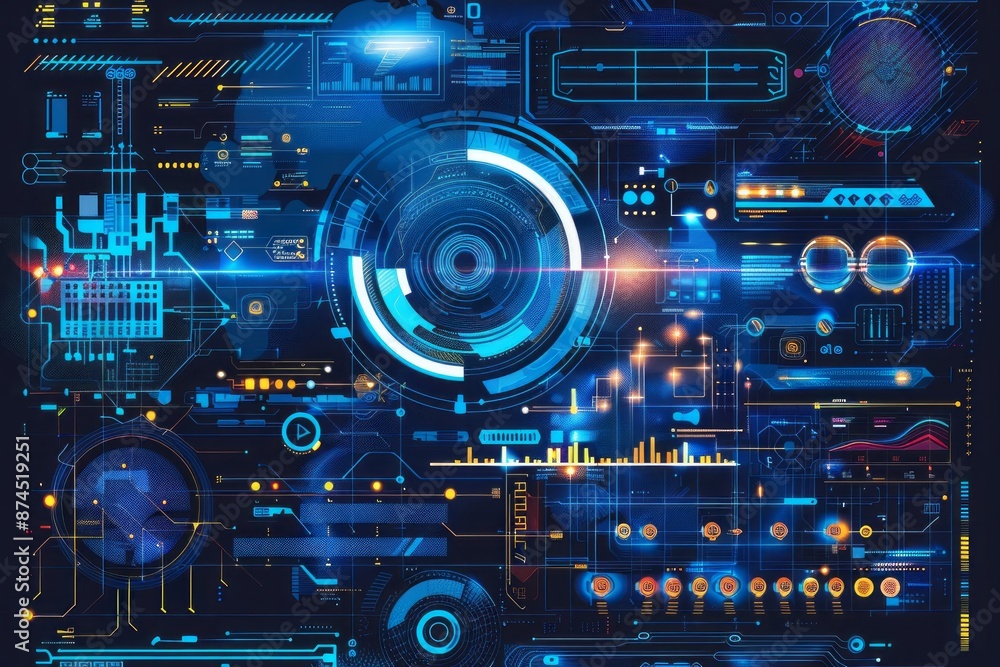 AI Artificial Intelligence chipset on circuit board in futuristic concept suitable for future technology artwork, Web Banner Abstract background, Vector illustration stock illustration AI Artificial Intelligence chipset on circuit board in futuristic concept suitable for future technology artwork, Web Banner Abstract background, Vector illustration stock illustration