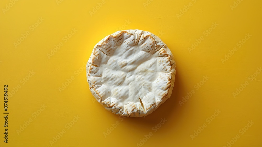 A pie sits on a yellow table with a slice of pie nearby on the same yellow table A pie sits on a yellow table with a slice of pie nearby on the same yellow table