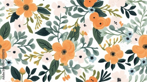 A concept of floral patterns with random colors that can make you fall in love with its beauty.