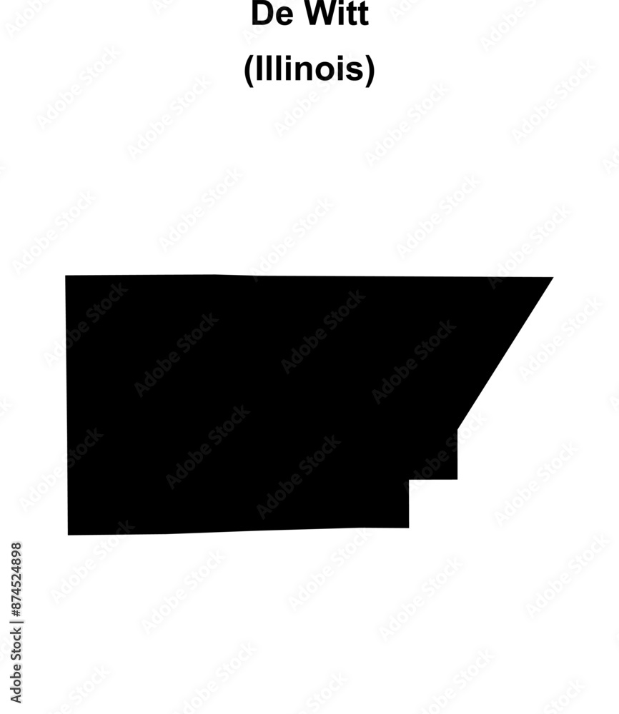 De Witt County (Illinois) blank outline map De Witt County (Illinois) blank outline map