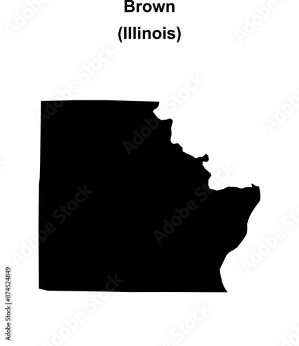 Brown County (Illinois) blank outline map