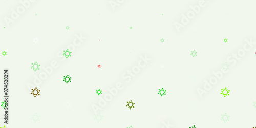 Light Green, Red vector template with flu signs.