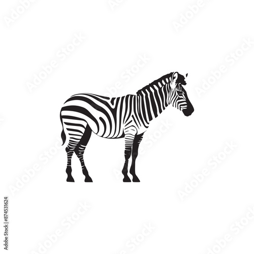 zebra silhouette vector illustration