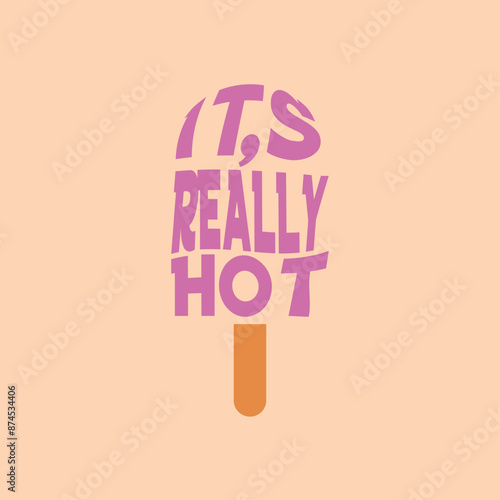 ice cream illustration for summers, its really hot