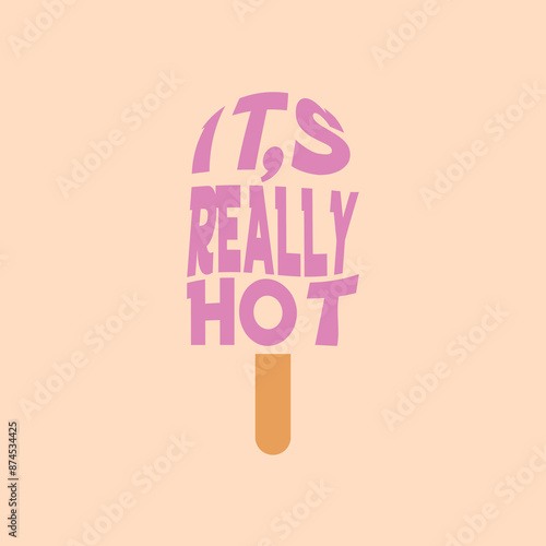 ice cream illustration in different style ,its really hot