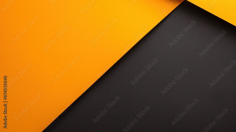 Orange and black minimalistic paper texture design creating contrast. Orange and black minimalistic paper texture design creating contrast.