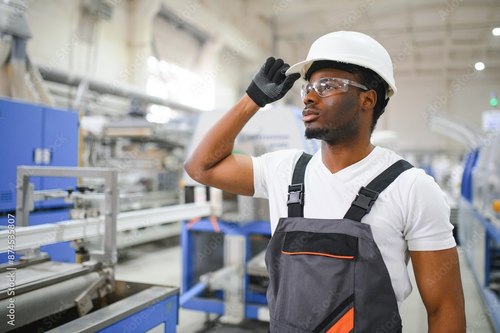 Manual worker assembling PVC doors and windows. Factory for aluminum and PVC windows and doors production Manual worker assembling PVC doors and windows. Factory for aluminum and PVC windows and doors production
