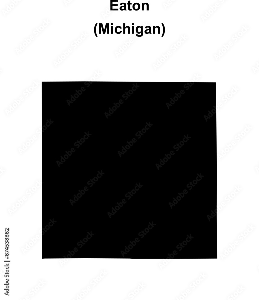 Eaton County (Michigan) blank outline map Eaton County (Michigan) blank outline map