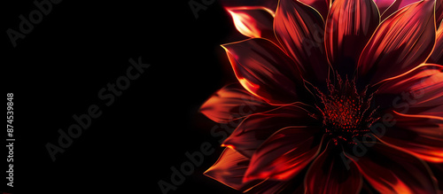 abstract background_red flower