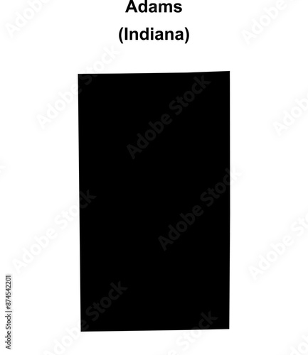 Adams County (Indiana) blank outline map