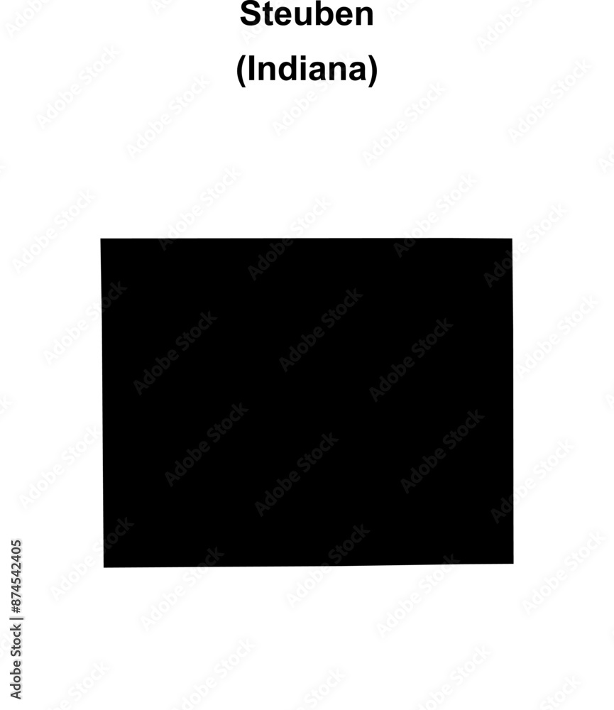 Steuben County (Indiana) blank outline map Steuben County (Indiana) blank outline map