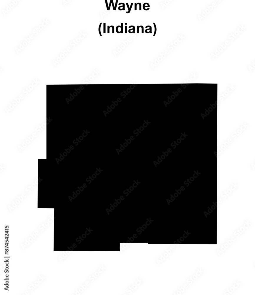 Wayne County (Indiana) blank outline map Wayne County (Indiana) blank outline map