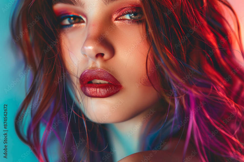 Obraz premium A woman with long red hair