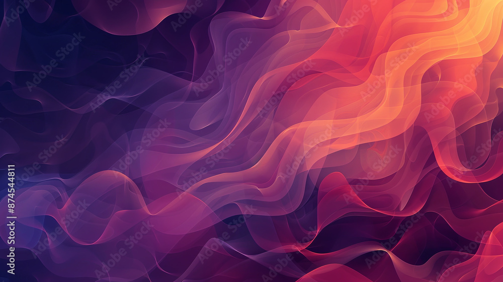 Obraz premium A colorful, abstract background with a purple and orange wave