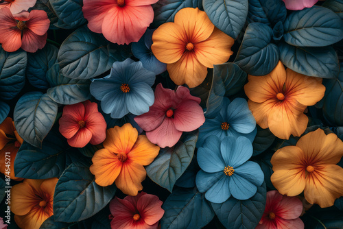 Wallpaper Mural beautiful fantasy vintage wallpaper Colorful pretty disco retro vibes botanical flower bunch,vintage motif for floral print digital background  Torontodigital.ca