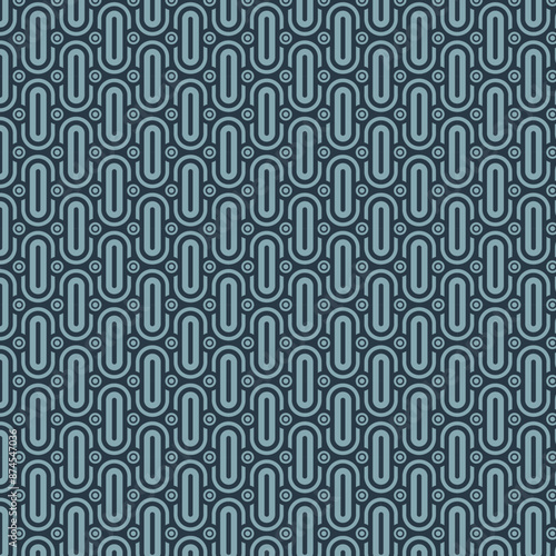 Seamless pattern with twisted lines, vector linear tiling background, stripy weaving, optical maze, twisted stripes. 