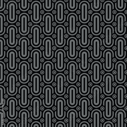 Seamless pattern with twisted lines, vector linear tiling background, stripy weaving, optical maze, twisted stripes. 