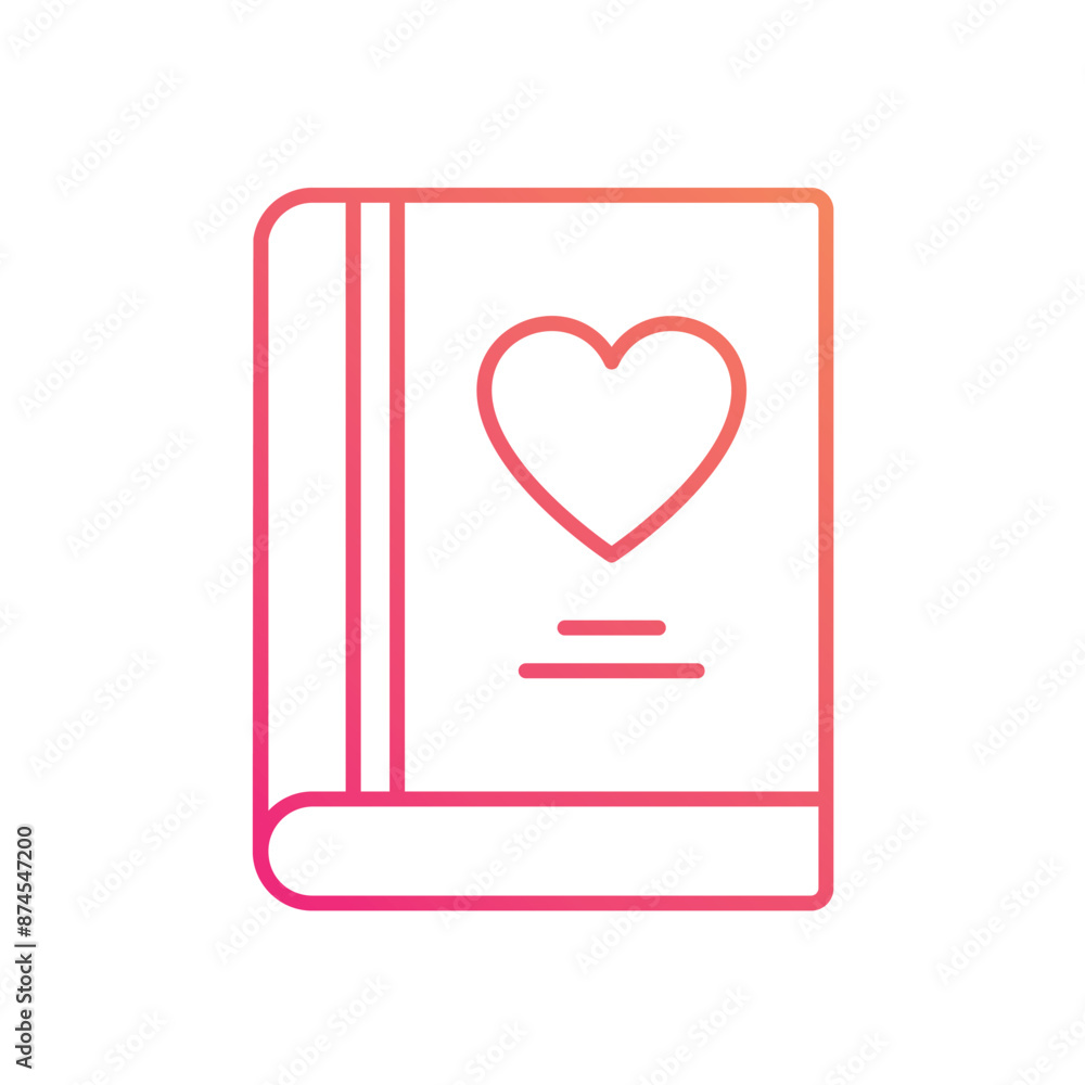 Love Book vector icon Love Book vector icon