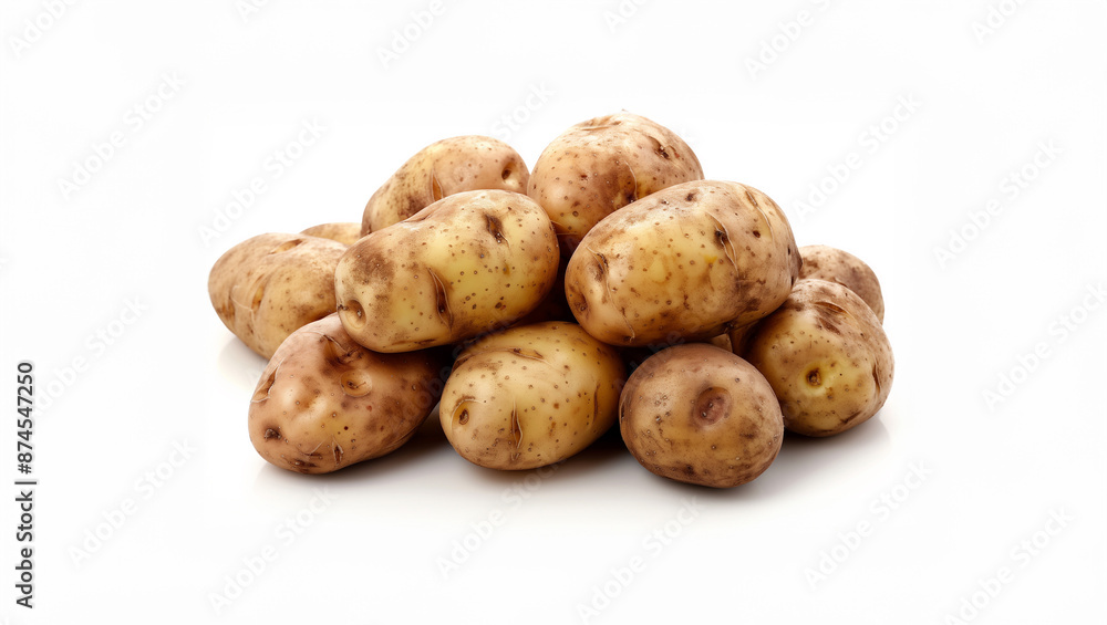 Fresh Raw Potatoes Piled Up