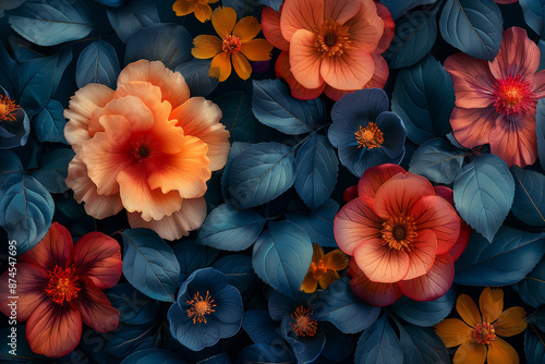 Wallpaper Mural beautiful fantasy vintage wallpaper Colorful pretty disco retro vibes botanical flower bunch,vintage motif for floral print digital background  Torontodigital.ca