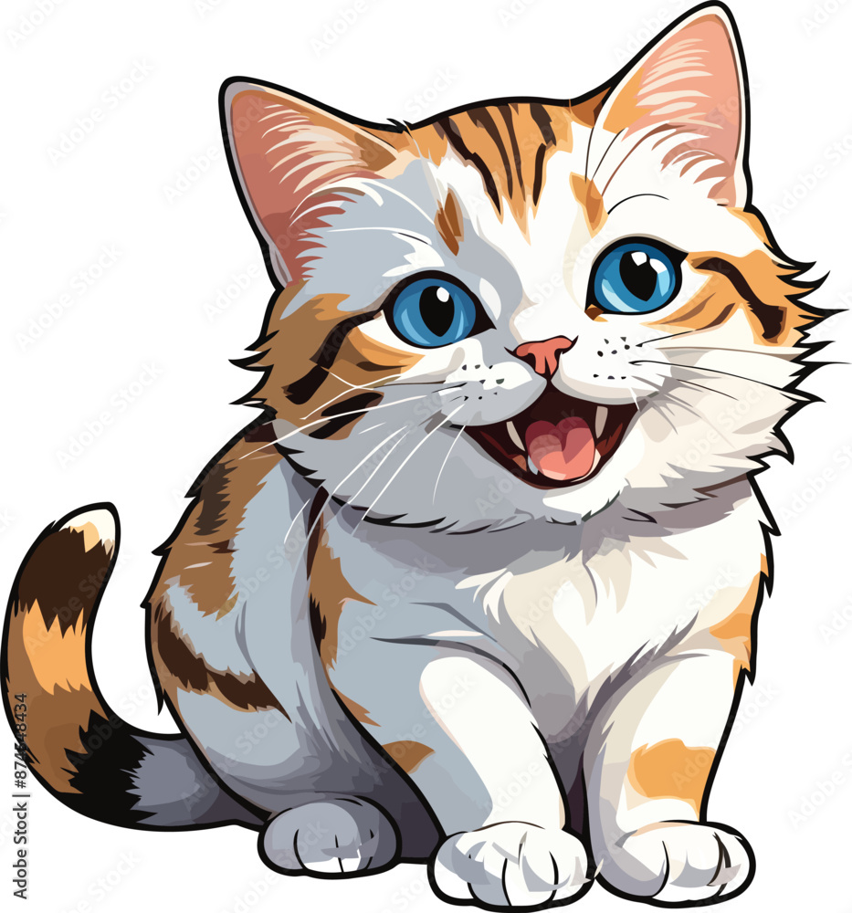 Graceful Aegean cat vector and Illustration Graceful Aegean cat vector and Illustration