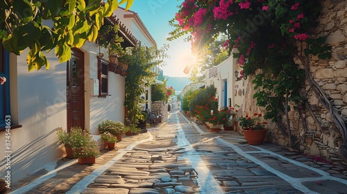 Fototapeta Naklejka Na Ścianę i Meble -  old streets of greece