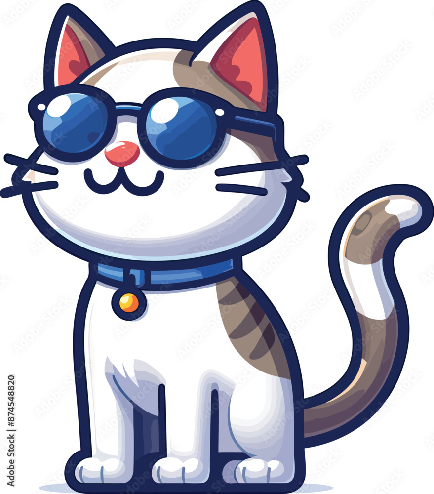 Fototapeta premium Graceful Aegean cat vector and Illustration