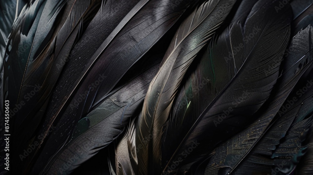 Black feather texture Black feather texture