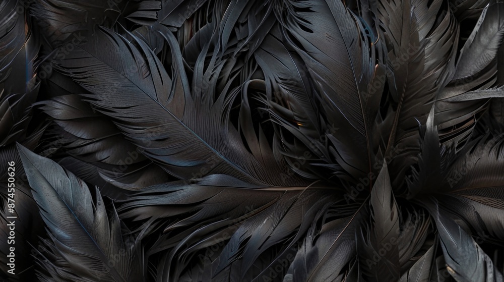 Black feather texture Black feather texture