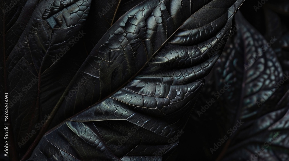 Black leaves texture Black leaves texture