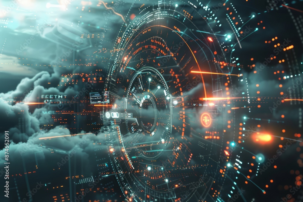 Cloud Technology illustration concep Cloud Technology illustration concep