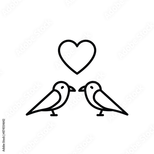 Love Birds vector icon