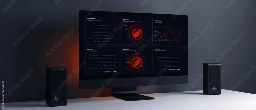 Fototapeta premium A set of dynamic display ads with striking visuals and clear messaging, designed to increase brand awareness across various websites with copy space
