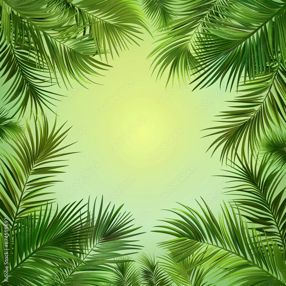 Exotic Greenery: Vibrant Tropical Palm Leaf Design for a Natural Feel Exotic Greenery: Vibrant Tropical Palm Leaf Design for a Natural Feel
