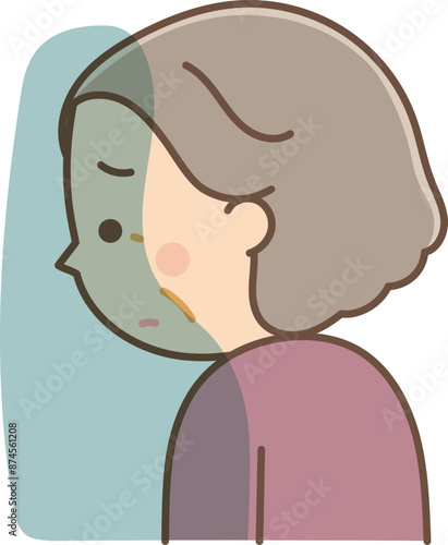 落ち込むシニア女性