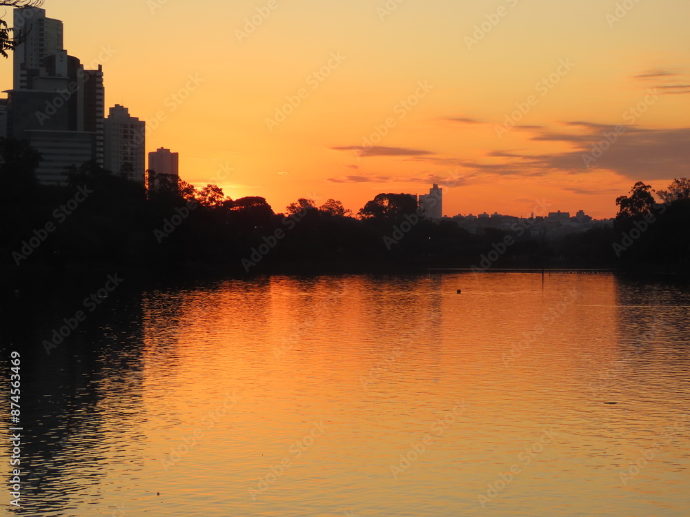 sunset over the river sunset over the river