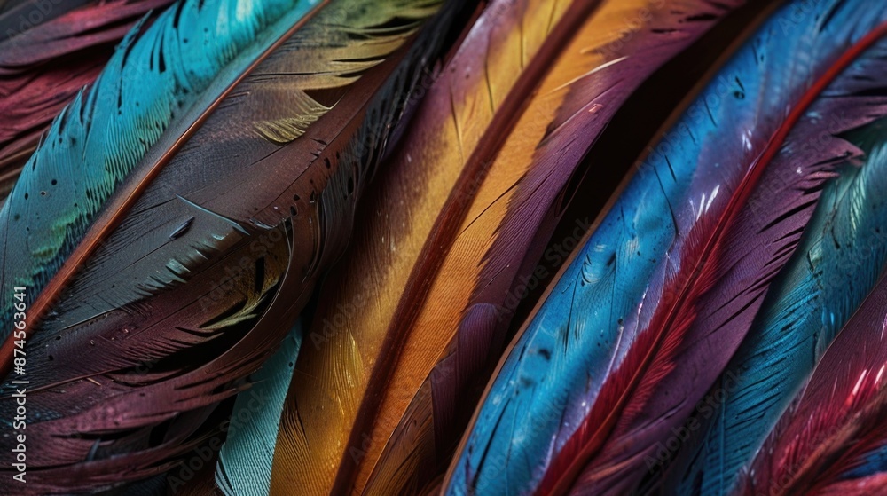 Colorful feather texture Colorful feather texture