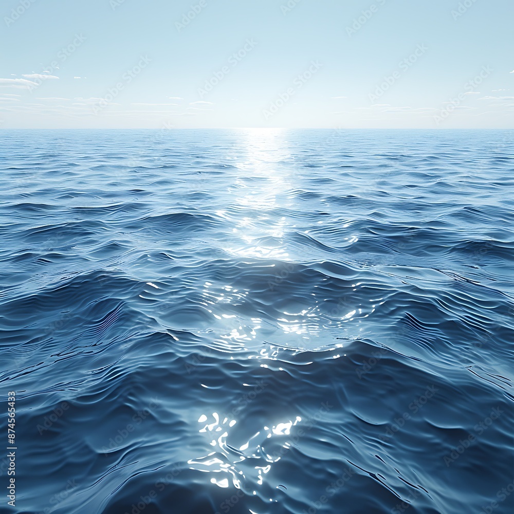Fototapeta premium Calm sea water on a sunny day. Generative by AI