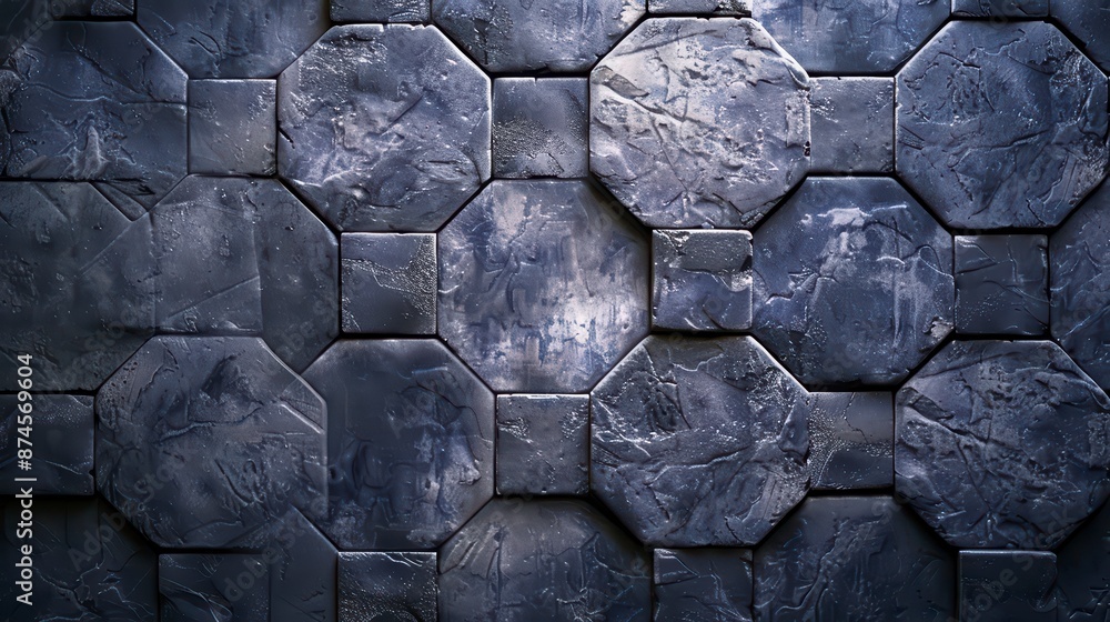 A detailed photograph of a hexagonal tile A detailed photograph of a hexagonal tile