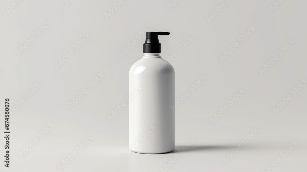 blank white bottle of shampoo isolated blank white bottle of shampoo isolated